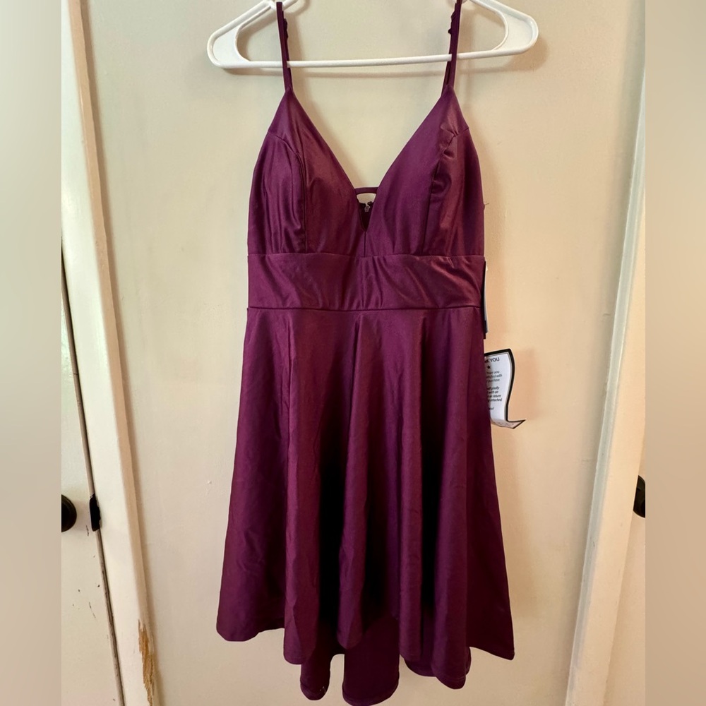 Macy's Deep Purple Spaghetti Strap Dress 13/14